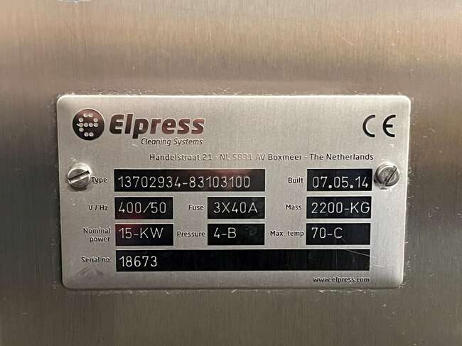 Elpress bin washing machine